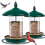 Pack of 2 Bird Feeder for Outdoor Hanging. Green
