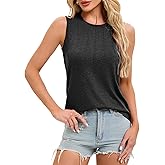 SKYZOO Womens Loose Fit Casual Flowy Tank Tops Crew Neck Sleeveless Summer Tops Clothes Outfits 2025