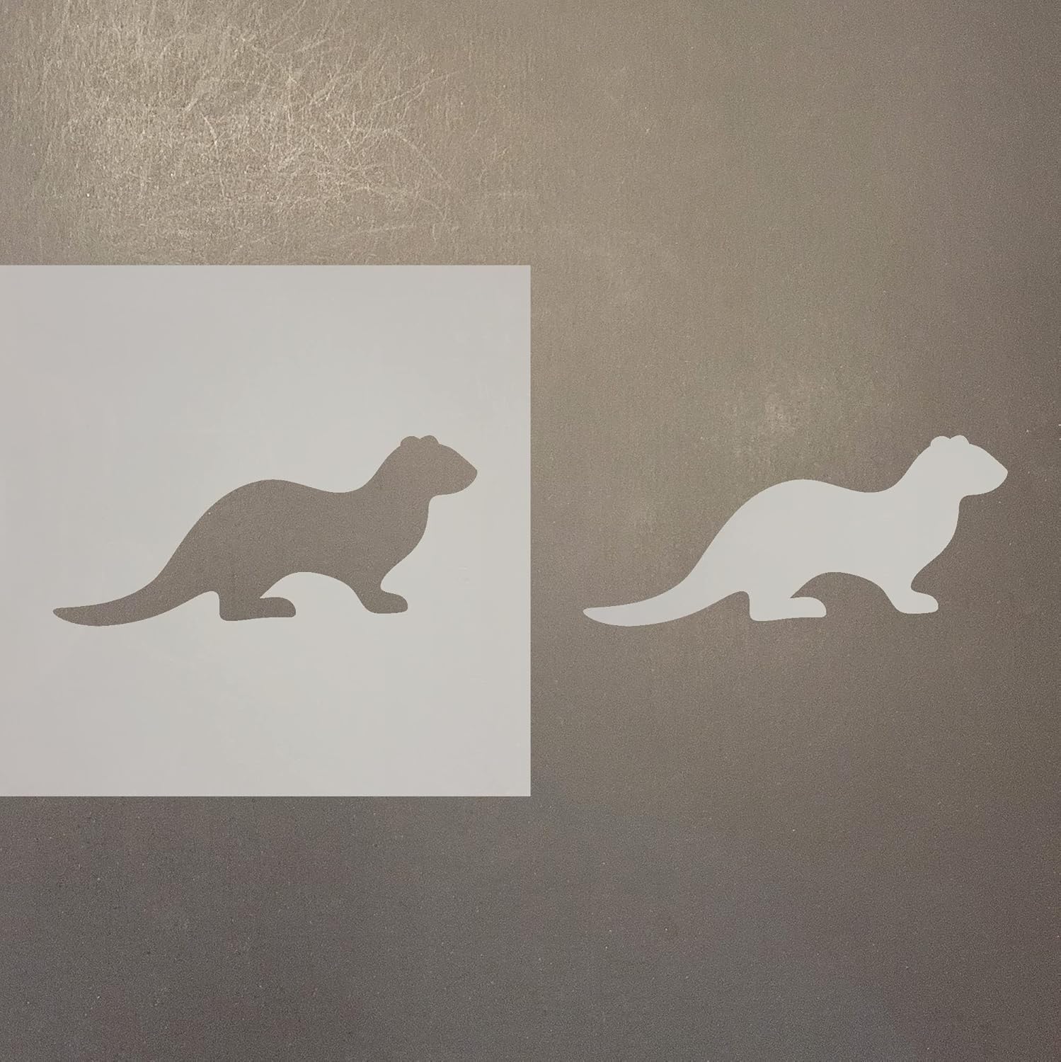 Mixed Media - Otter Reusable Mylar Stencil - Art Craft Supplies 4 Inch