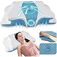 Pain Relief Cervical Pillow for Neck Support,Adjustable Ergonomic Pillow Cozy Sleeping,Odorless Orthopedic Memory Foam Pillows,Contour Bed Pillow for Side Back Stomach Sleeper
