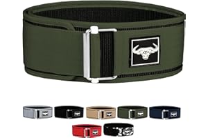 IBRO Quick Locking Premium Weight Lifting Belt - Back Support for Powerlifting, Cross Training & Gym Bodybuilding - 4 Inch Nylon Men and Women with Metal Buckle for Core Stability