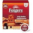 Folgers Lively Colombian Medium Roast Single Origin Coffee Pods, Single Serve One Cup Pods made with Arabica Beans for Hot or