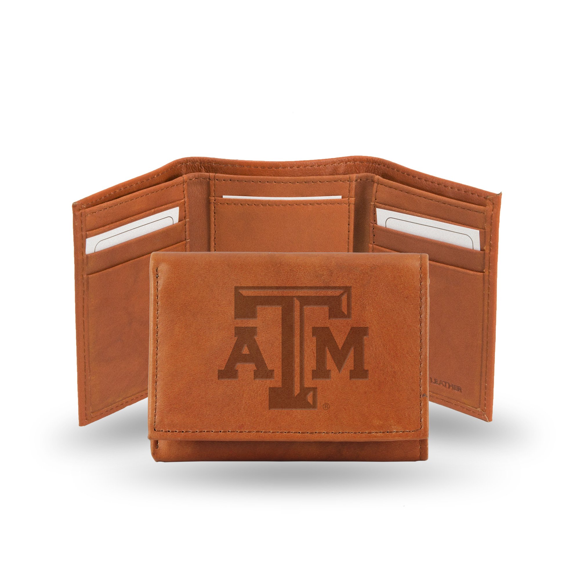 Rico Industries NCAA Embossed Leather Trifold Wallet, Texas A&M Aggies