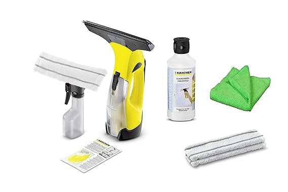 KÄRCHER WV 5 Plus, RM 500, 2 Wischbezüge, Microfasertuch 40x40cm im Set - Fensterreinigungset …
