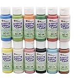 Creative Hobbies Ceramic Glaze Kit 1 Featuring Mayco Stroke &amp; Coat, Includes How to Paint Pottery Booklet