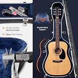 CAHAYA Acoustic Guitar Case ABS Black 41 Inch Hard Case 1.5 cm Padding view 6