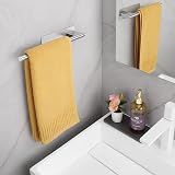 ALOECO Self Adhesive Towel Rail 28 cm Stainless Steel 304 Brushed Silver view 3