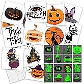 ArtCreativity Individual Glow in the Dark Halloween Temporary Tattoos for Kids - Set of 144 Tattoos in 12 Spooky Designs - Trick or Treat Halloween Gifts, Party Favors Supplies, and Goodie Bag Fillers