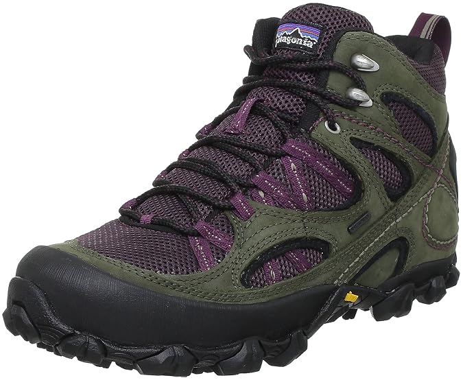Patagonia Women's Drifter A/C Mid Waterproof Hiking Boot, Hickory/Wine Tasting, 7.5