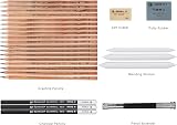 Yordawn Drawing Pencils Set Sketch Kit 29 Pack with Case Graphite Charcoal view 2
