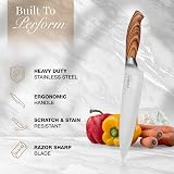 Nuovva 7Pcs Kitchen Knife Set - Stainless Steel Blades & Acrylic Block view 4