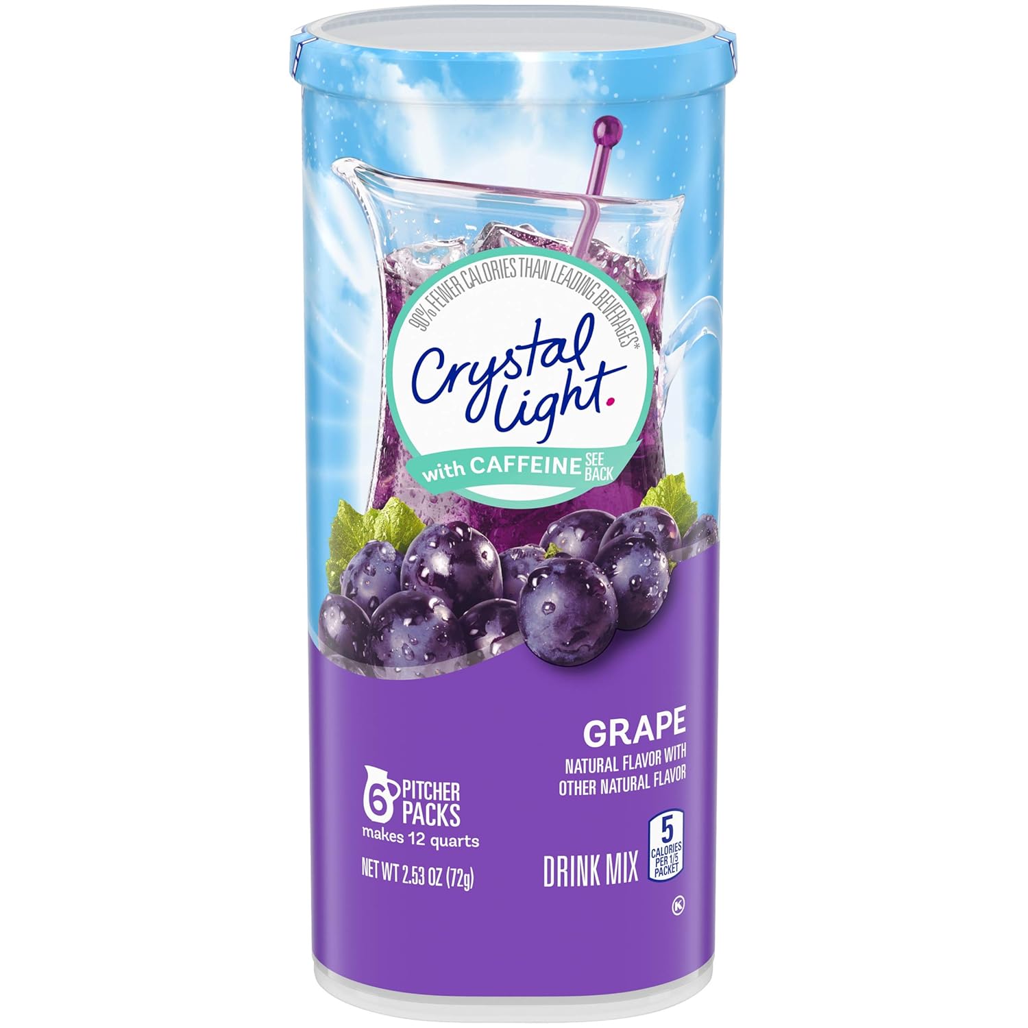 Crystal Light Grape Energy Drink Mix with Caffeine (72