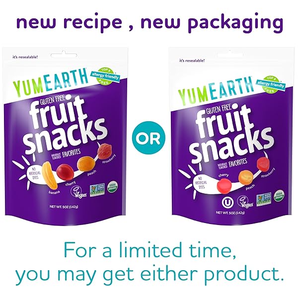 YUMEARTH ORGANIC FRUIT SNACKS, ASSORTED, 5 OZ