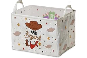 OQFGD Toy Inspired Story Nursery Decor Baby Basket, Toy Inspired Story Decorations, Classic Toy Inspired Story Storage Nursery Basket With Hard Bottom Large Square, Waterproof Foldable Canvas Laundry Basket
