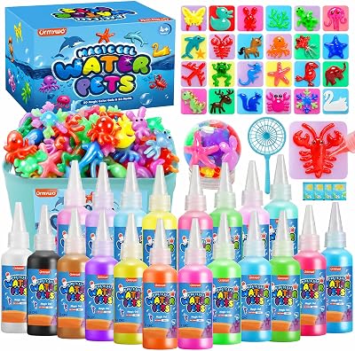 URMYWO Magic Water Elf Toy Kit 3D Gel Pets 20 Gels 24 Molds DIY Art