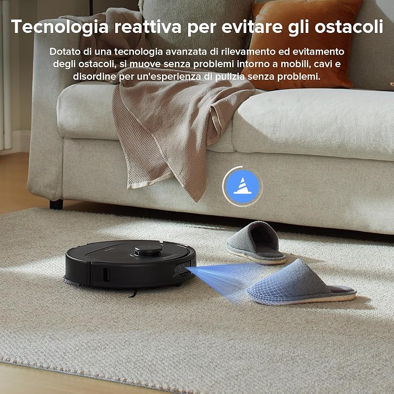 QV 35A Set Robot Aspirapolvere Lavapavimenti, Antigroviglio