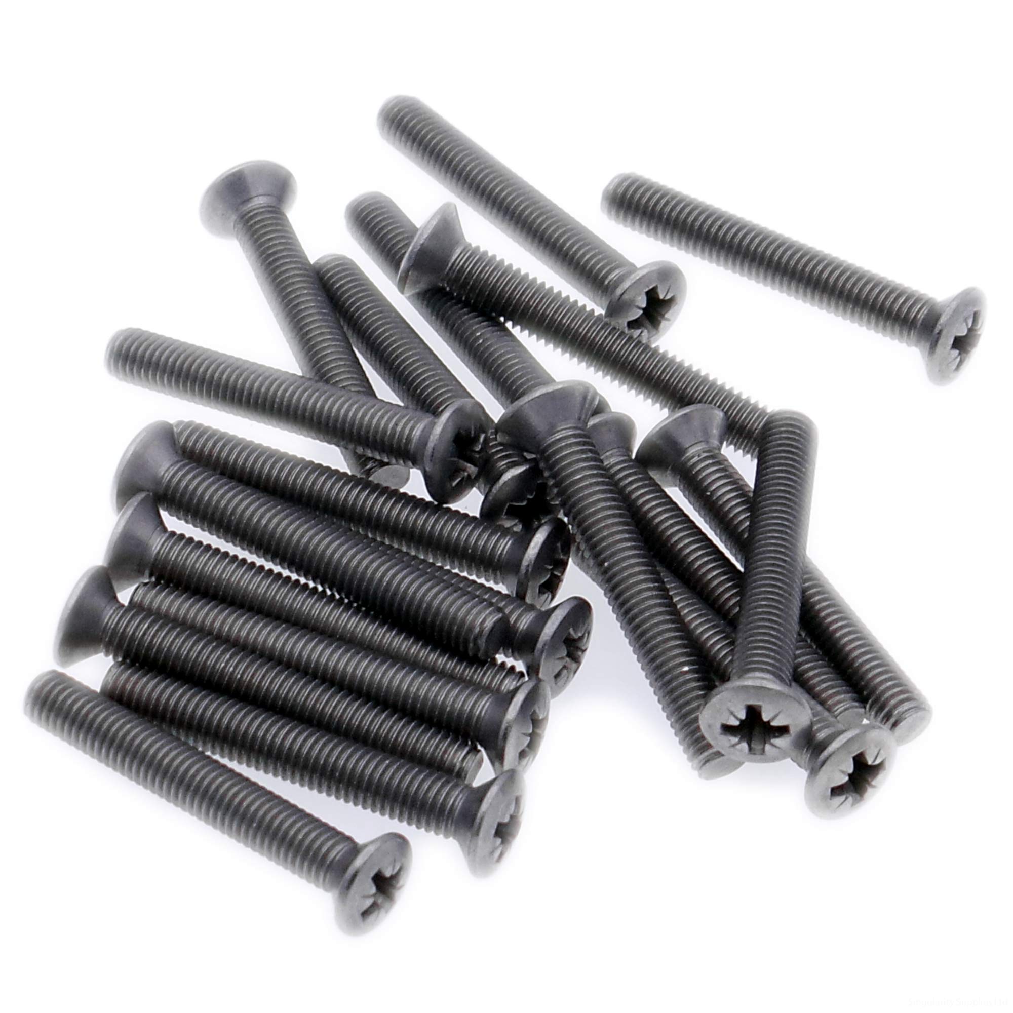 M3 (3mm x 10mm) Pozi Raised Countersunk Machine Screw (Bolt) - Stainless Steel (A2) (Pack of 20)