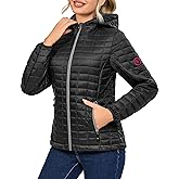 Little Donkey Andy Women's Puffer Jacket - Lightweight Warm Hiking Jacket with Post-Consumer Synthetic Insulation