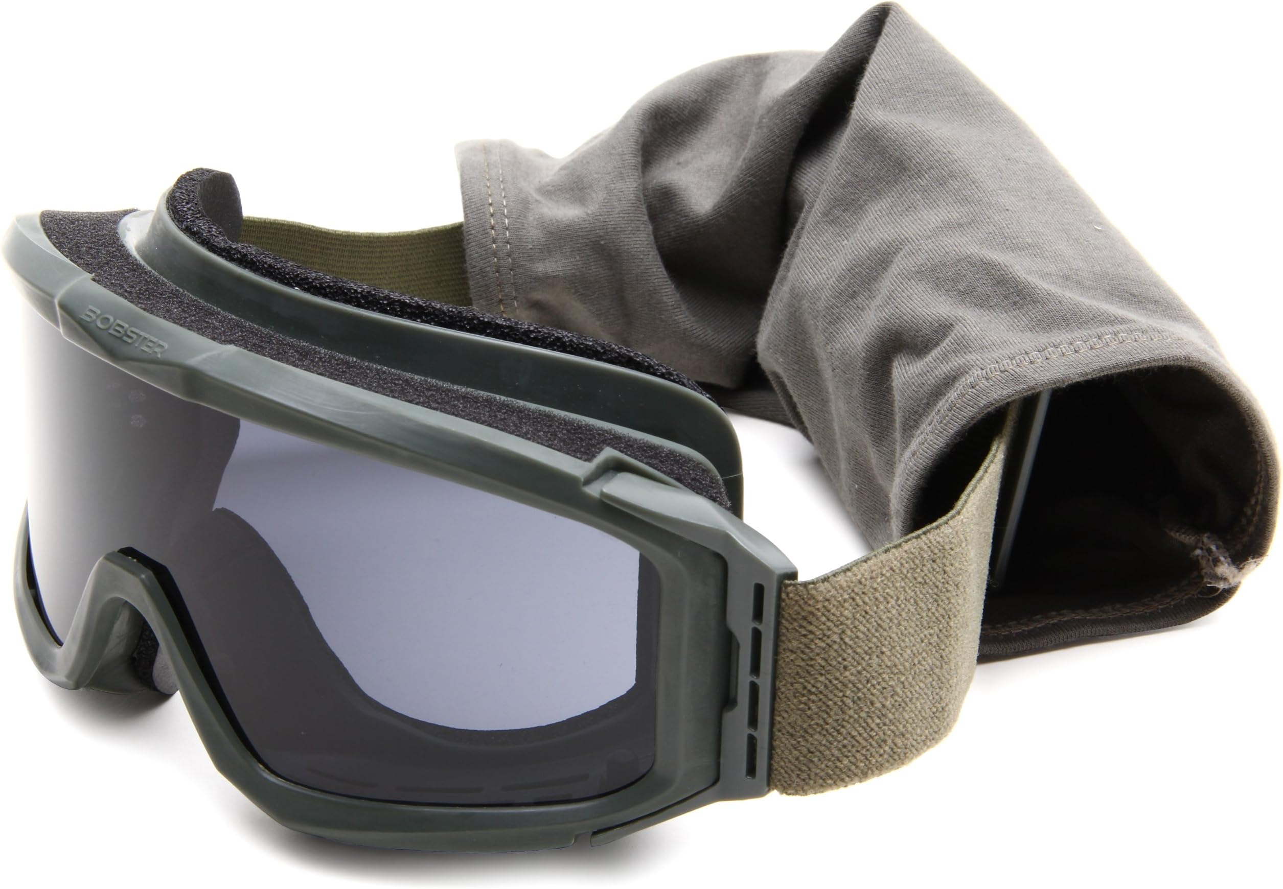 Bobster Eyewear BALP101G Alpha Ballistics Goggle, Green Frame/Smoke & Clear Lenses