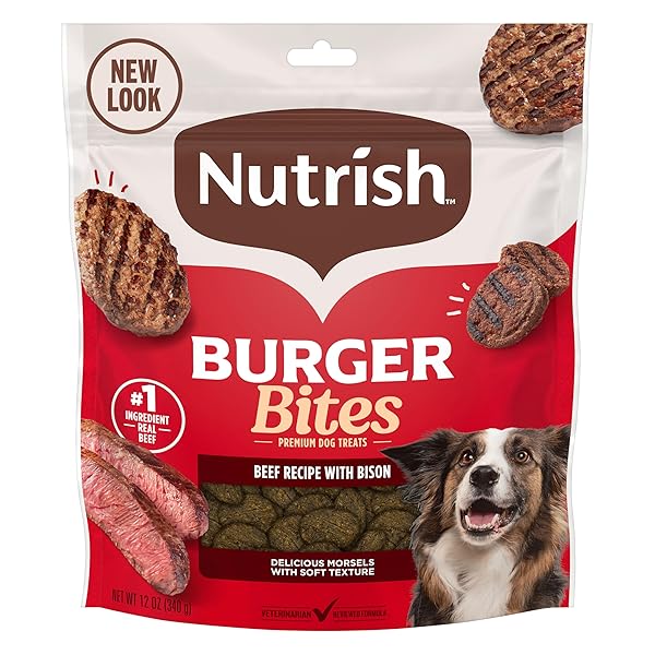 NUTRISH BURGER BITES BEEF RECIPE WITH BISON PREMIUM...