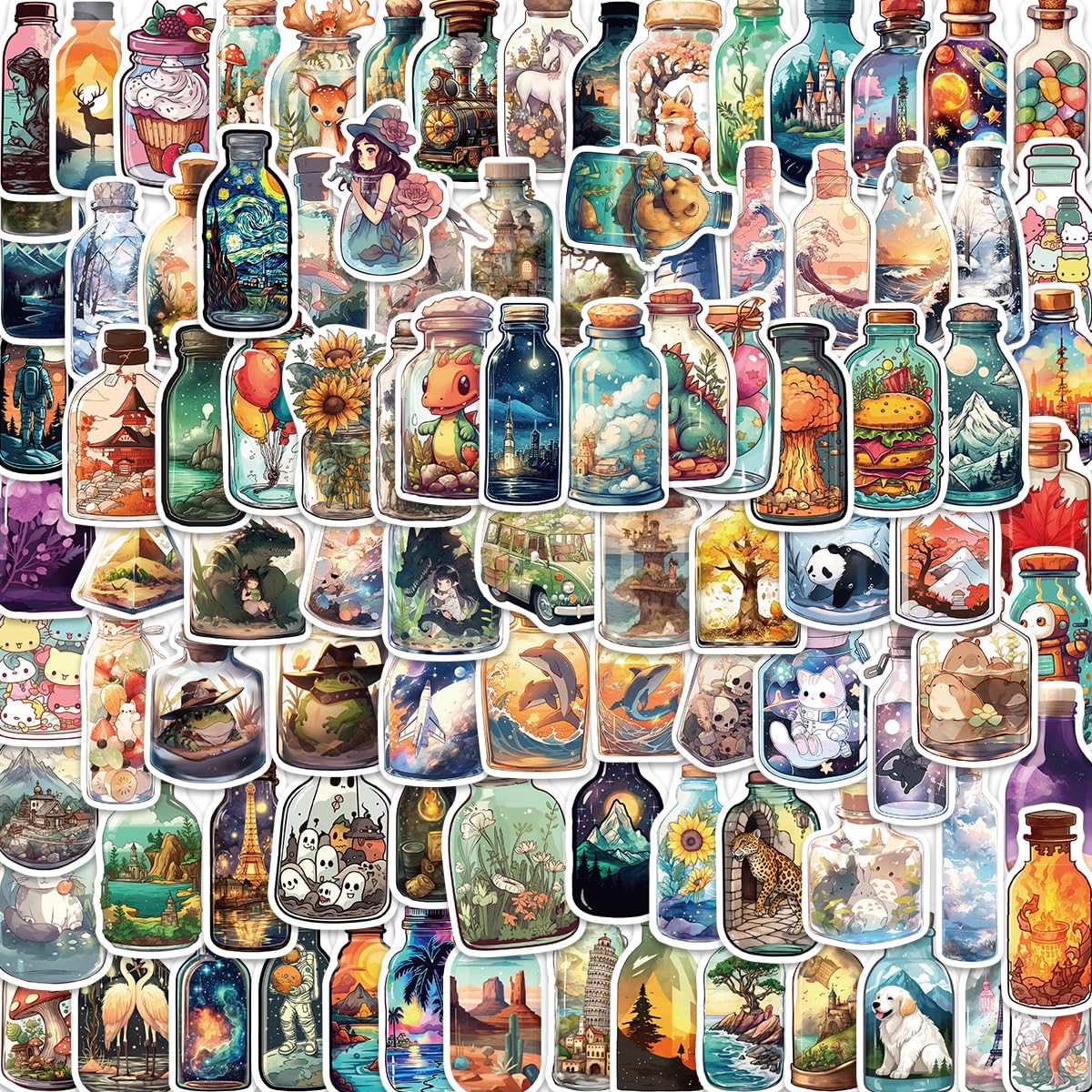 100 Pcs Vinyl Stickers Pack for Water Bottles, Laptop, Phone - Cute Aesthetic Die-Cut Stickers for Adults, Teens (Matte Waterproof, No Repeat Designs) — image 1