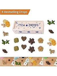 Tea Drops | Instant Organic Tea | Medium Tea Sampler Box | 8 Handcrafted Best Selling Tea Drops | Great-Gift Set For Tea Lovers