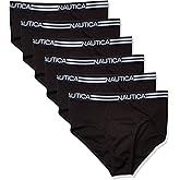 Nautica Men's 6 Pack Classic Cotton Fly Front Briefs