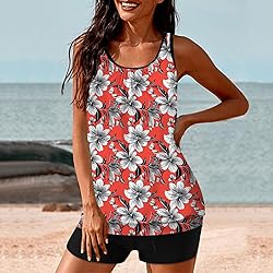 Tankini Swimsuits for Women Tummy Control Blouson