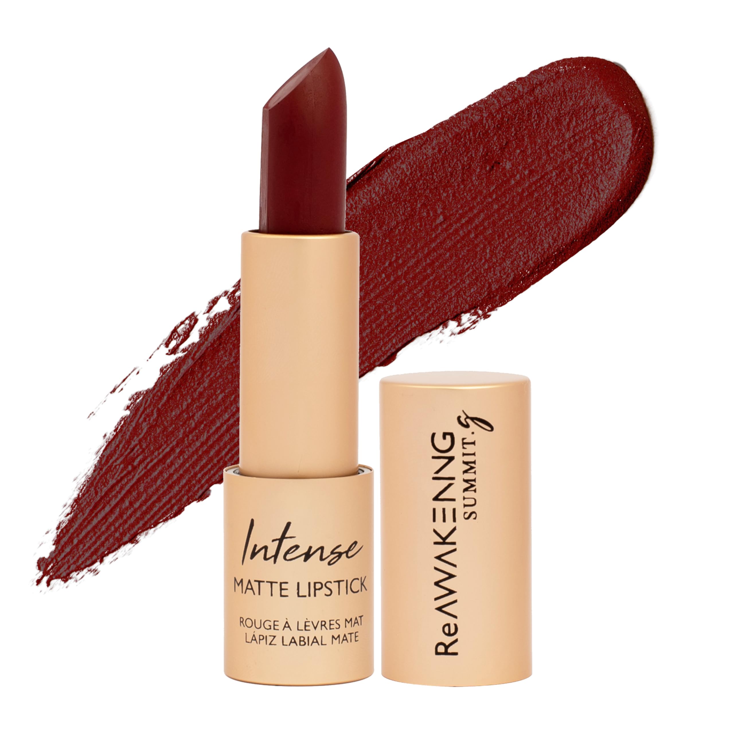 Intense Matte Dark Red Lipstick Magnetic Closure & Easy application Cruelty Free Long lasting high pigmented, Moisturies & Nourishes, Buildable Rich formula (4.2g) (Clandestine)