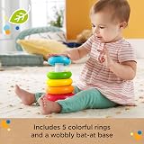 Fisher-Price Rock-a-Stack Baby Toy Plant-Based Rings Classic Stacking view 4
