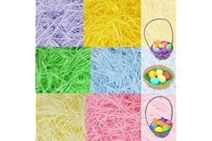 JOYIN 1.5 LB Easter Grass 24oz 6 Colors Gift Wrap Crinkle Filler Paper Boxes Basket Stuffers, Recyclable Shred Paper for Egg 