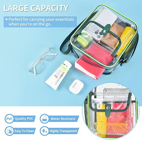 FAIME Clear Stadium Bag For Women - See Through Crossbody Purse, Compliant For Concerts & Games, With Guitar Strap - View #7
