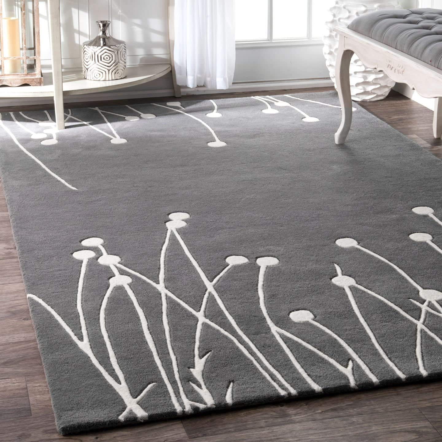 Buy MTS Carpet Grey B 100 Export Quality, Hand Made Tufted Carpet for