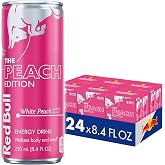 Red Bull Energy Drink, White Peach, Peach Edition | contains caffeine, taurine, B-vitamins, sugar, and water, 8.4 fl oz, 24 cans (6 packs of 4)