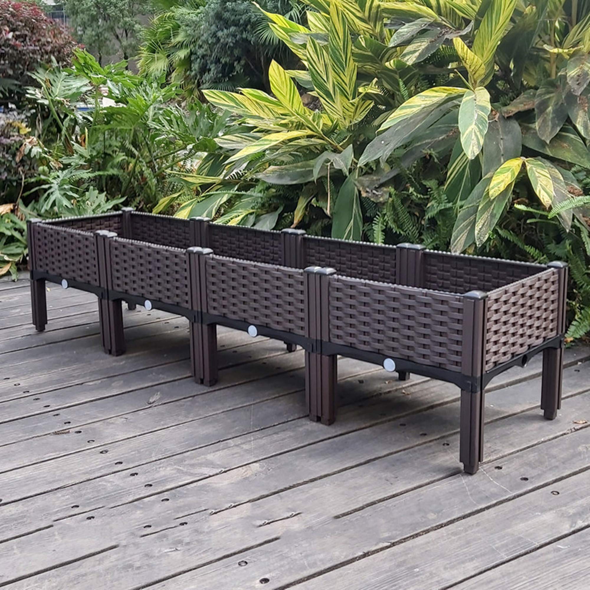 Buy Raised Garden Bed with Legs, Plastic Self Watering er Box with