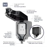 BG Electrical WP23-01 Single Outdoor Weatherproof Socket IP66 13 Amp Grey view 2