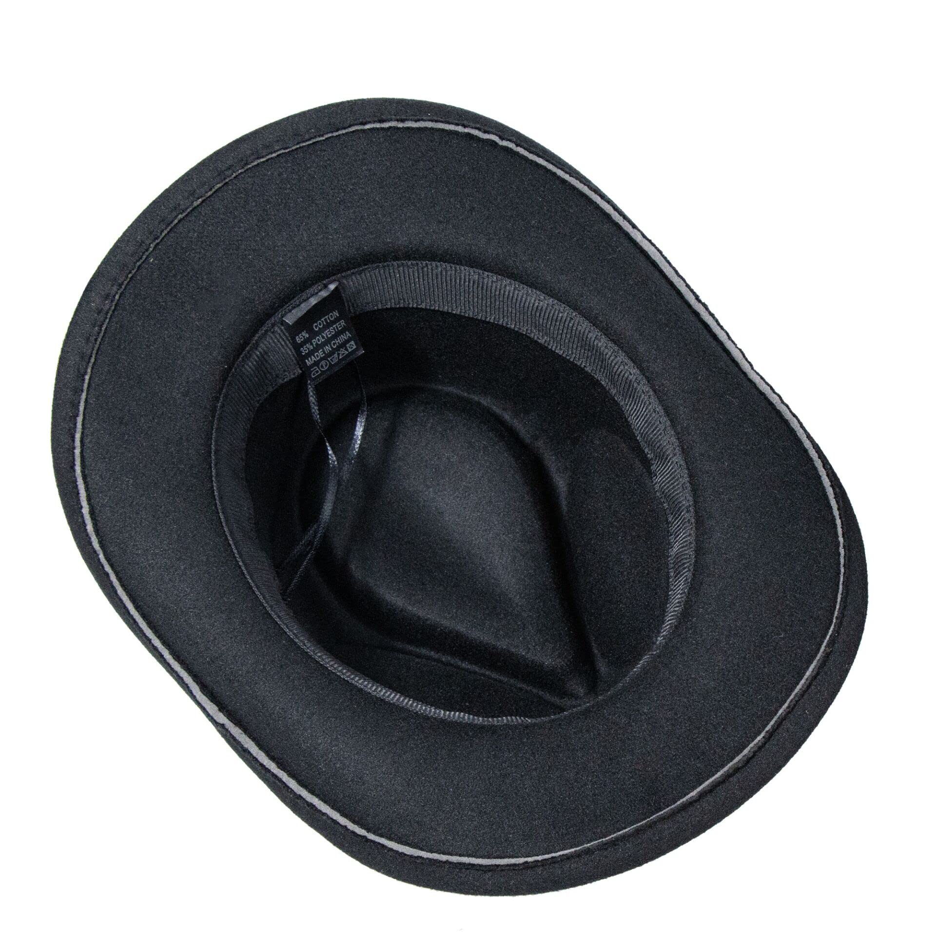 FGSS Kids Western Hats Boys Girls Cowboy Felt Fedora with Belt Buckle 3-7T