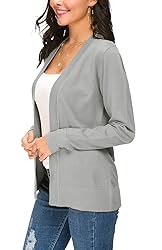 EXCHIC Women's Long Sleeve Open Front Cardigan