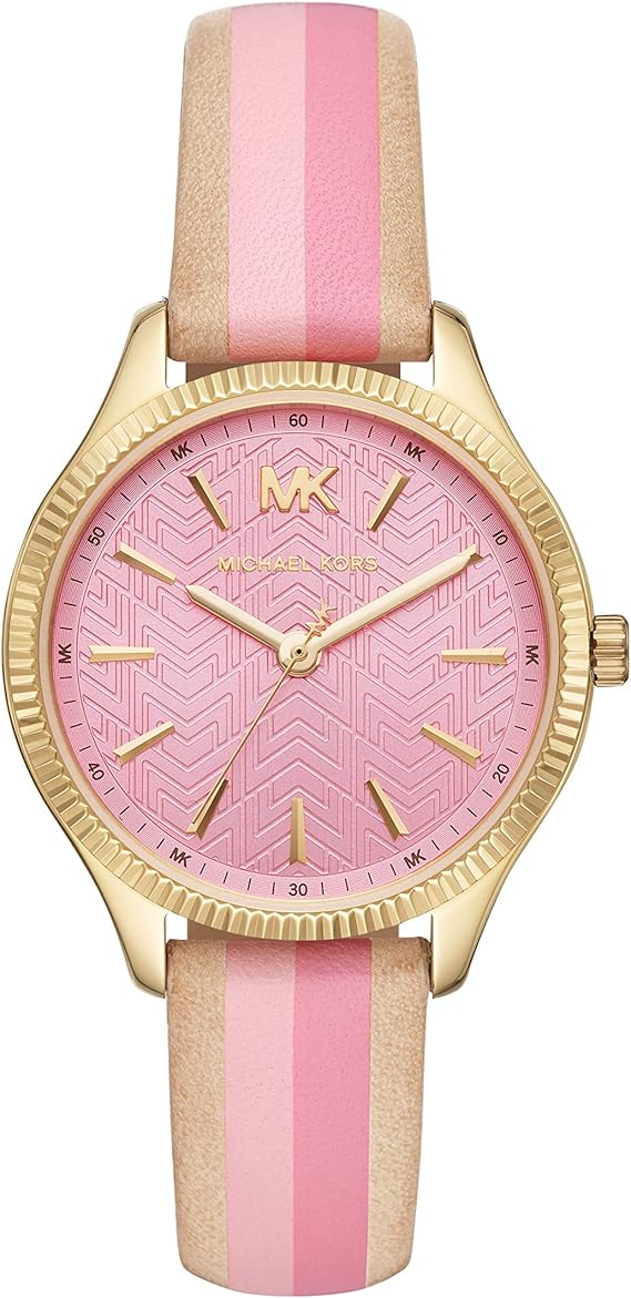 mk leather watch