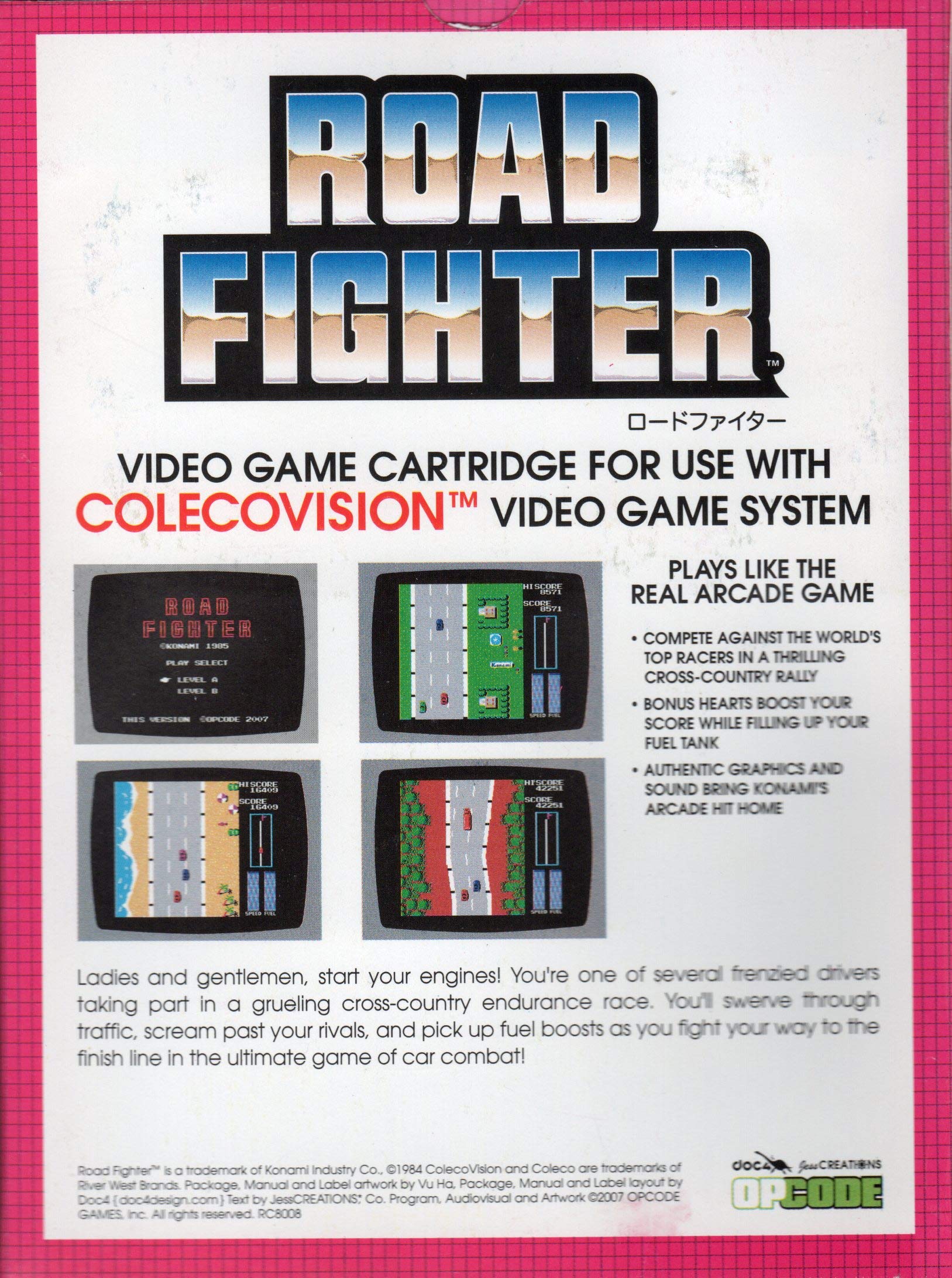 ROAD FIGHTER COLECOVISION