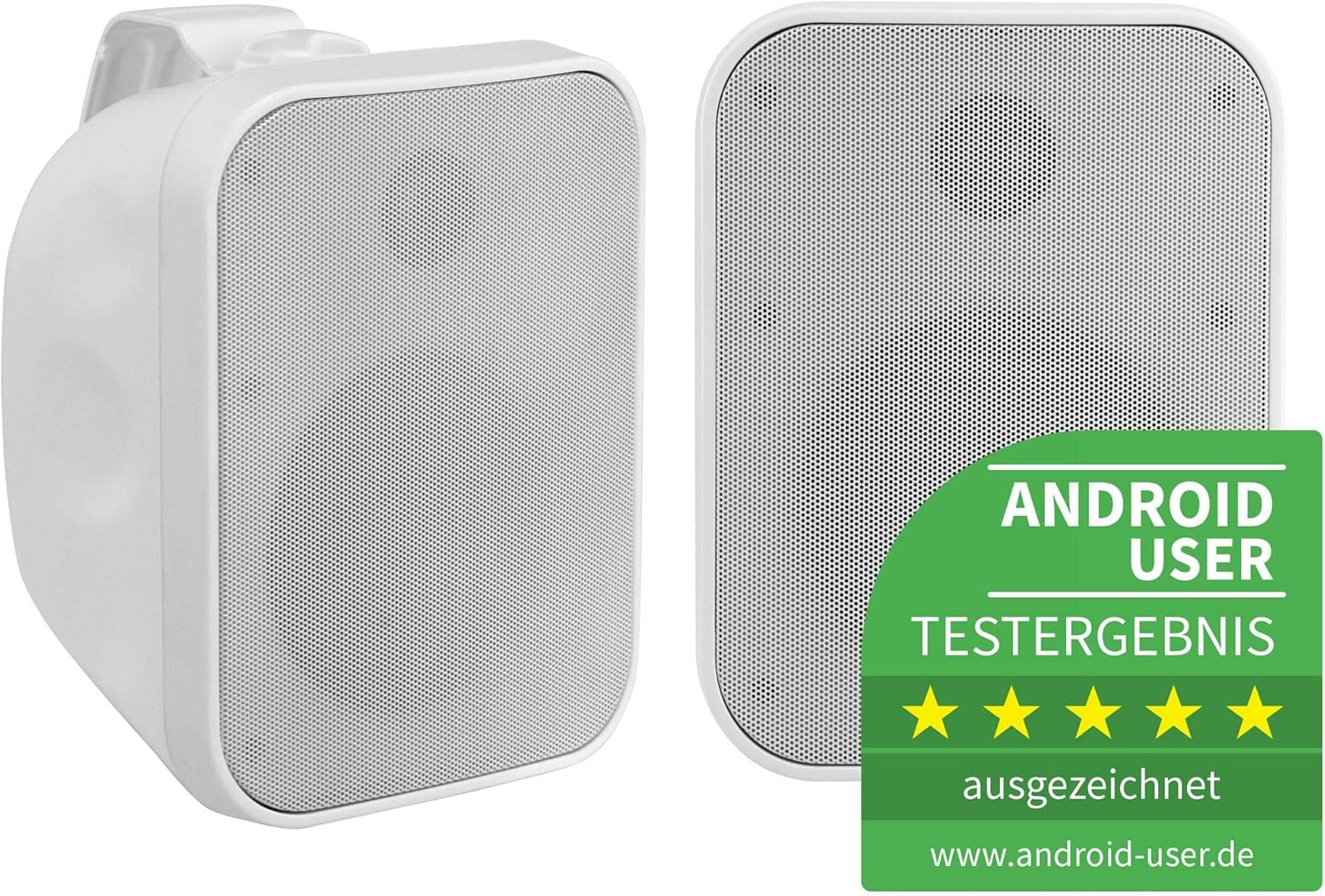 Paar Pronomic OLS5 WH DJ PA OutdoorLautsprecher für Garten, Terrasse, Restaurant (2X 100 Watt