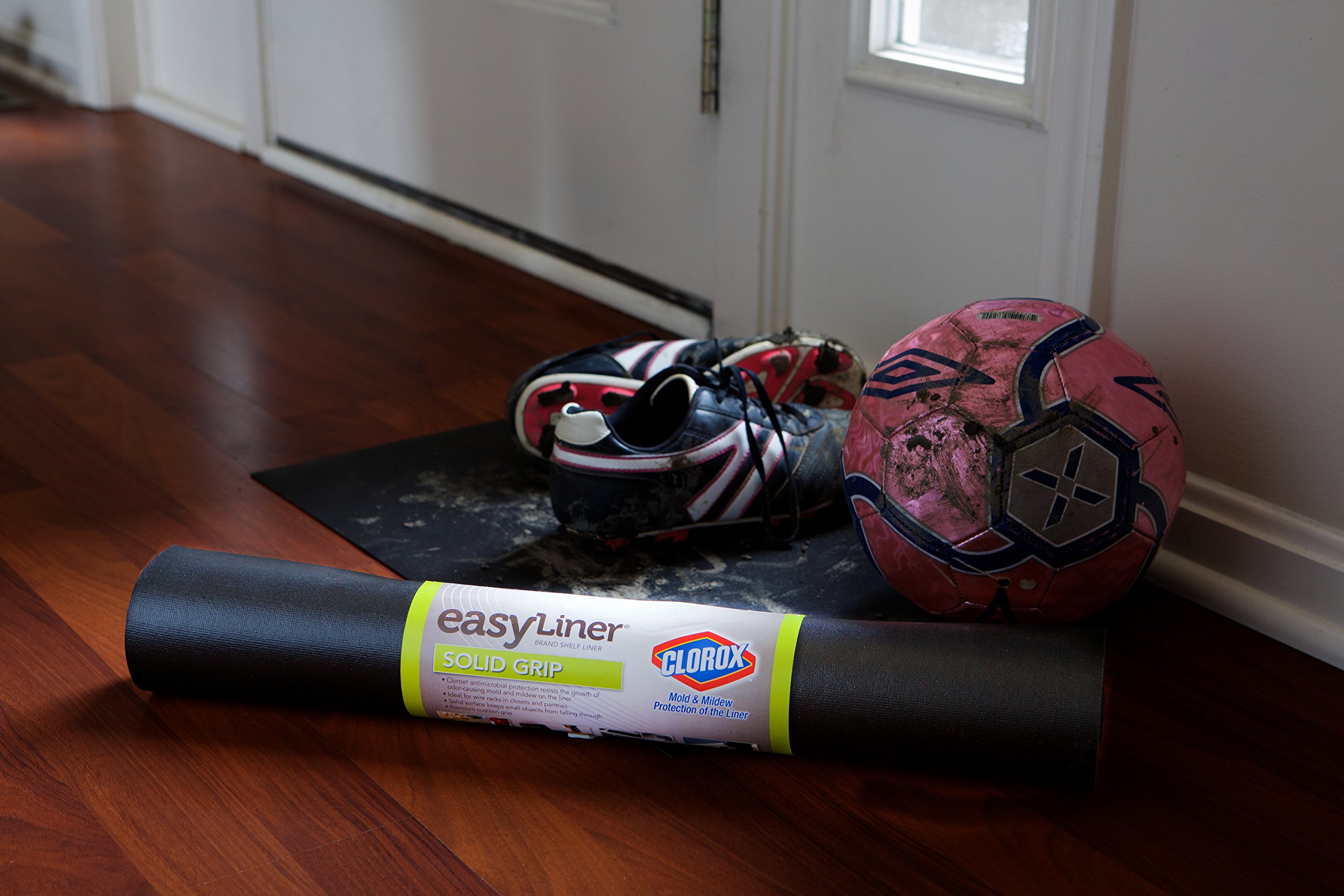 Duck Brand Solid Grip EasyLiner Wire Shelf Liner with Clorox, Non