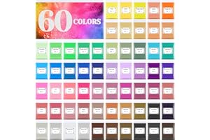 Mica Powder 60 Colors Mica Powder Epoxy Set Resin Pigment Powder Natural Pearlescent Color for Soap Making Epoxy Resin Dye Sl
