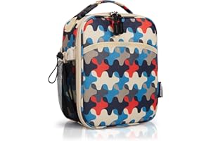 JOYHILL Kids Lunch Box, Insulated Lunch Bag for Teen Girl Boy, Lunch Boxes for Kids with Water Bottle Holder for School, Cute Lunchbox Kawaii Small Lunch Tote Toddler Camo