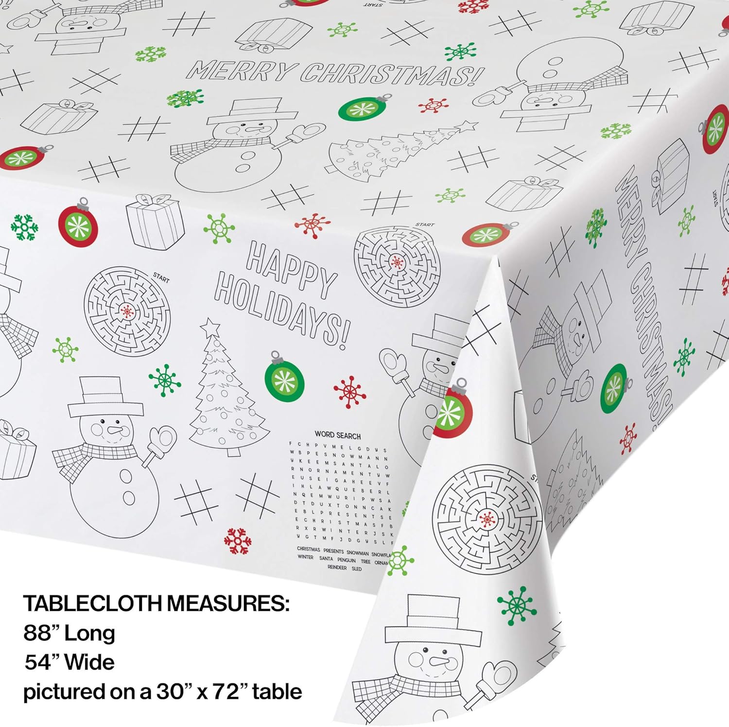 Global Distribution Tlp Online Kids Christmas Table Coloring And Activity Party Supply Pack Bundle Includes Plates Napkins Stickers Crayons And Paper Activity Table Cover For Up To 8 Guests Tlp Online Sale