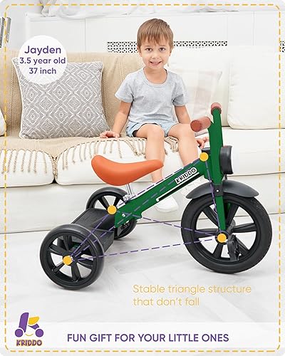 KRIDDO Kids Tricycles Age Years to Years, 12 Inch Puncture