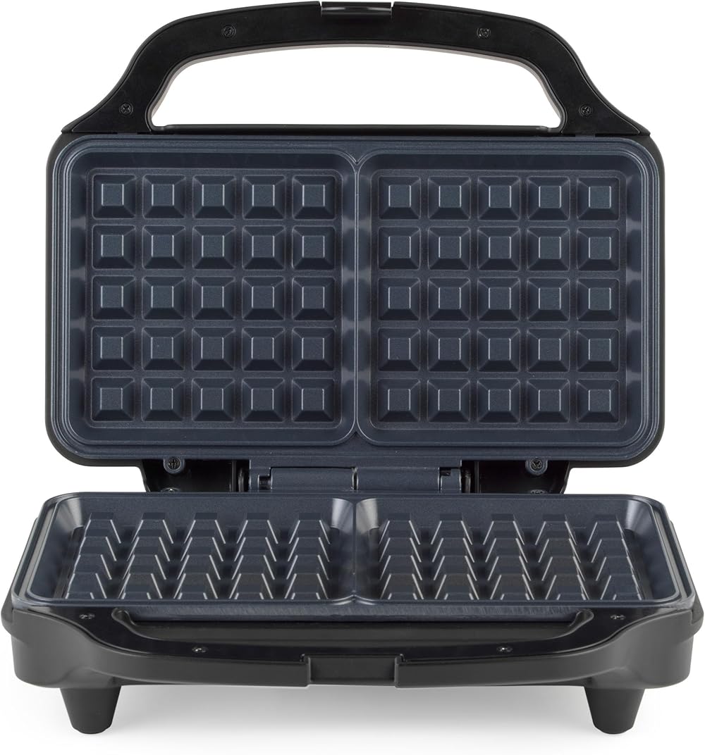 Salter Double Waffle Maker 900W Non-Stick Plates Auto Temp Control
