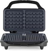 Salter Double Waffle Maker 900W Non-Stick Plates Auto Temp Control