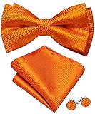 Barry.Wang Orange Bow Ties for Men Pre-tied Bow Tie