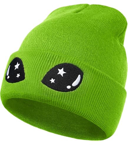 AIMASTZ Alien Cat Embroidered Beanie Knit Hat for Men Women  display picture 1